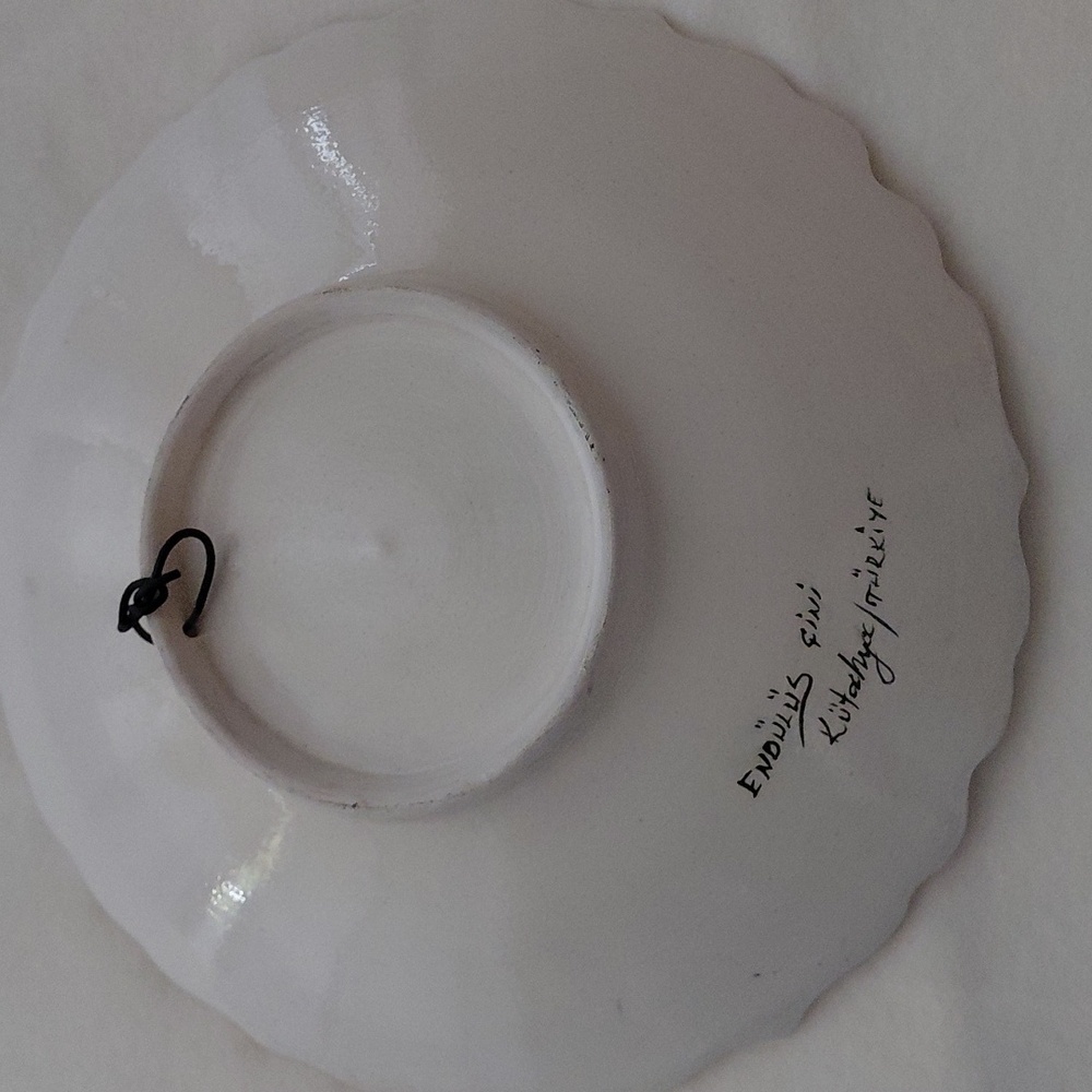 Turkish Decorative Wall Plate with Hunting Scene, made In Kutahya Turkey - Picture 3 of 10
